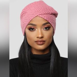 Fashion Nova Pink Knit Head Wrap